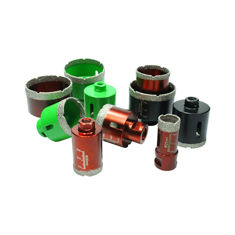 Vacuum Brazed Diamond Core Bit Kit - Multi-Size Drilling Bits for Tile, Glass & Stone