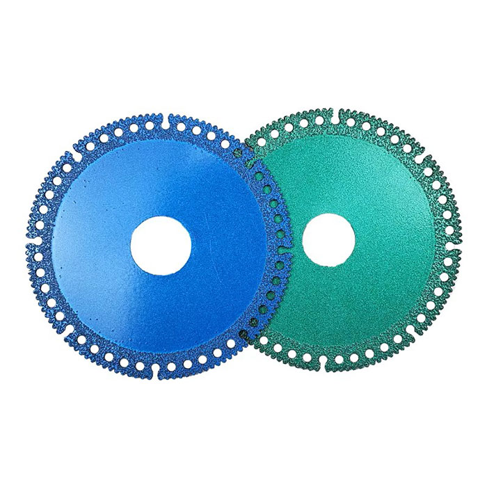 Vacuum Brazed Diamond Cutting Disc Set - Blue & Green Discs for Iron & Stainless Steel