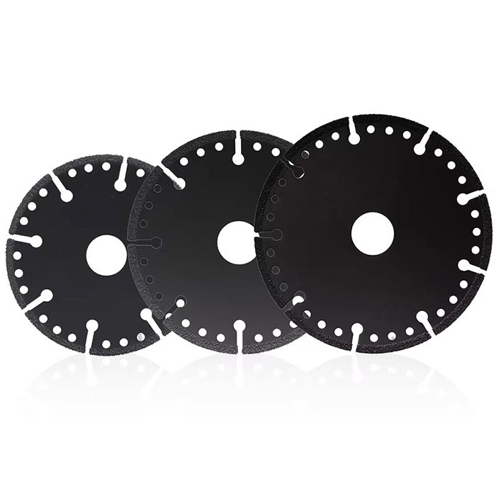 Multi-Size Black Vacuum Brazed Diamond Disc Set - Cutting Discs for Iron & Stainless Steel
